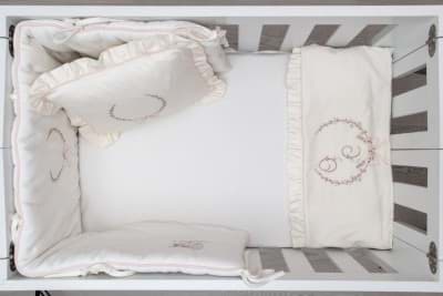 Picture of HAND EMBROIDERED CRADLE SET (Girls) with Wreath